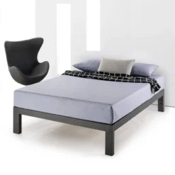 14" Just Mallet Metal Platform Bed Black - Mellow -Baxton Studio Shop GUEST e5198d6d 3f33 4ff9 9752 b07613d90de9