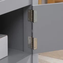 HOMCOM TV Cabinet Stand For TVs Up To 46 Inches, Entertainment Center With Storage Shelf And Cupboard For Living Room -Baxton Studio Shop GUEST e51a20cc 84a4 4263 aa45 6ff2a4f50e61