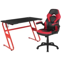 Flash Furniture Gaming Desk And Racing Chair Set With Cup Holder And Headphone Hook -Baxton Studio Shop GUEST e56516e6 1abe 4adb 940a 79913d16eb4b