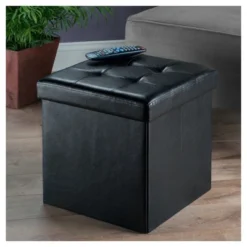 Ashford Storage Ottoman With Accent Stools Faux Leather - Winsome -Baxton Studio Shop GUEST e5edfd7b b84f 4453 ac1d e23e0722958a