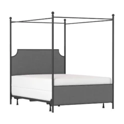 Mcarthur Metal And Upholstered Canopy Bed Matte Black/Gray Fabric - Hillsdale Furniture -Baxton Studio Shop GUEST e61b91d6 25b8 4daf 89a0 9a46d60b24d4