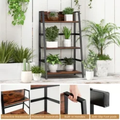 Costway 3-Tier Ladder Bookshelf Industrial Storage Rack Bookcase Plant Display Shelf 16 Costway 3-Tier Ladder Bookshelf Industrial Storage Rack Bookcase Plant Display Shelf -Baxton Studio Shop GUEST e64c3eda 546e 4943 bf9e ad2b833a694d