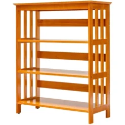 Legacy Decor 3 Tier Wooden Bookshelf Bookcase Shelves -Baxton Studio Shop GUEST e65d0fd8 4c06 48d7 84ad cfa8f8b81b60