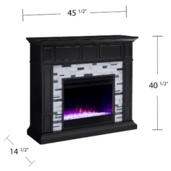 Dalmen Marble Fireplace Black - Aiden Lane