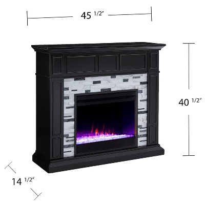 Dalmen Marble Fireplace Black - Aiden Lane 1 Dalmen Marble Fireplace Black - Aiden Lane