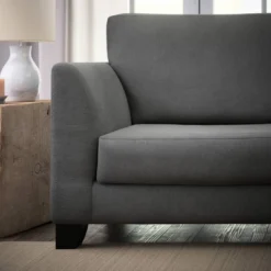 85" Holly Upholstered Flared Arm Sofa Charcoal - Brookside Home -Baxton Studio Shop GUEST e6dd3096 bd6b 4833 a983 934f81e7815c