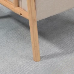 HOMCOM Accent Chair With Softness & Support, Upholstered Arm Chair For Living Room Furniture, Comfy Chair For Bedroom, Living Room Chair, Beige -Baxton Studio Shop GUEST e6f2427e db8c 4ba7 a076 df8c2eb64fba