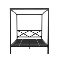 Dax Metal Canopy Bed Black - Room & Joy -Baxton Studio Shop GUEST e6fb5a97 902e 47a1 92ed a5f180dcb001