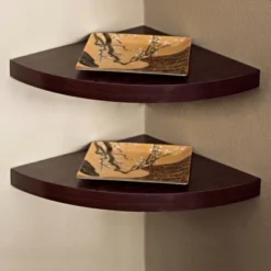 (Set Of 2) 11.5" X 1.5" Radial Floating Corner Shelves - Danya B. -Baxton Studio Shop GUEST e743c8a2 9908 49ad b287 07766fa0635d