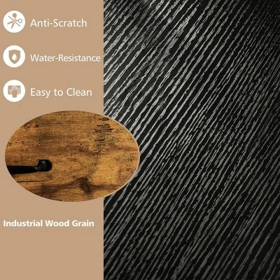 Tangkula 2-Door Kitchen Storage Bar Cabinet Buffet Sideboard W/ Wine Rack & Glass Holder 3 Tangkula 2-Door Kitchen Storage Bar Cabinet Buffet Sideboard W/ Wine Rack & Glass Holder - Image 3