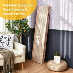 Costway 4-Panel Pegboard Display 5' Tall Folding Privacy Screen Craft Display 15 Costway 4-Panel Pegboard Display 5' Tall Folding Privacy Screen Craft Display -Baxton Studio Shop GUEST e7816bc4 0a49 426c 9519 14194eb1dd48