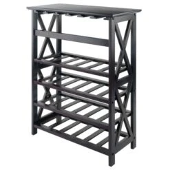 Rio 24 Bottles Wine Rack Wood/Espresso - Winsome -Baxton Studio Shop GUEST e7818ae6 2fca 4c51 8433 411e390440ee