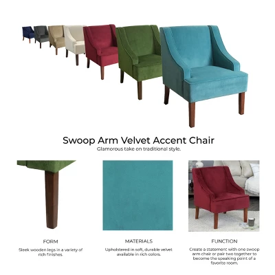 Velvet Swoop Armchair - HomePop 11 Velvet Swoop Armchair - HomePop - Image 11
