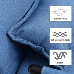 Costway Folding Sofa Bed Sleeper Convertible Armchair Leisure Chaise Lounge Couch Blue -Baxton Studio Shop GUEST e7cfcf44 dbc1 424c a39c 2ec2f5a9a160