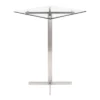 Fuji Contemporary Square Bar Table Silver - LumiSource