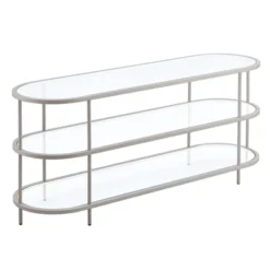 Satin Nickel Oval TV Stand - Henn&Hart