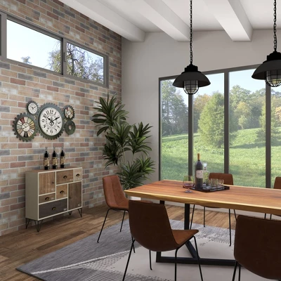 Wood And Metal 7 Drawer Buffet White/Black - Olivia & May 16 Wood And Metal 7 Drawer Buffet White/Black - Olivia & May - Image 16