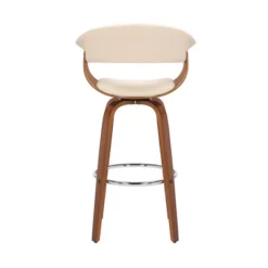 30" Julyssa Swivel Faux Leather Wood Counter Height Barstool Cream - Armen Living -Baxton Studio Shop GUEST e91ee74c 42bc 4baa 8bfa 373d0f24f7bc