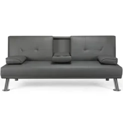 Yaheetech Convertible Faux Leather Sofa Bed Futon With Armrest -Baxton Studio Shop GUEST e99b3efc e714 4636 bda0 22f3ca5c76b0