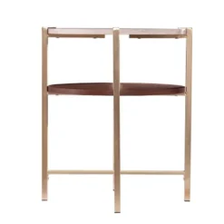 Amelia Round End Table With Faux Marble Top Brass - Aiden Lane -Baxton Studio Shop GUEST e9e6cf3d 0ecc 4e20 ade2 85d3f44e5f3e