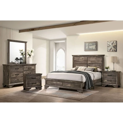 5pc Jacobia Rustic Bedroom Set Gray - HOMES: Inside + Out 1 5pc Jacobia Rustic Bedroom Set Gray - HOMES: Inside + Out