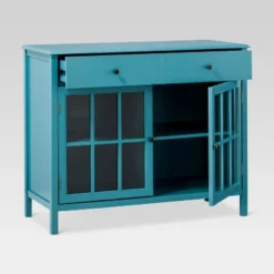 Windham 2 Door Accent Buffet, Cabinet With Shelves - Teal - Threshold™ -Baxton Studio Shop GUEST ea1ecafb 9cbb 4de8 877c 8072c4a40207