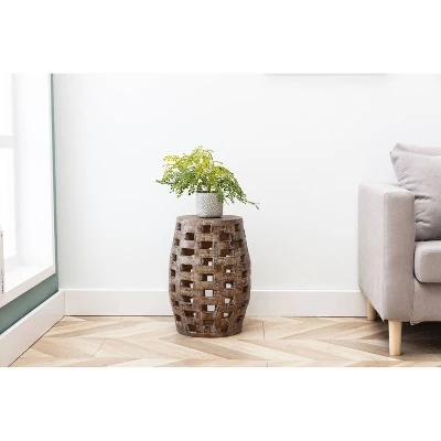 18" Hampton Side Table Weathered - Boraam 8 18" Hampton Side Table Weathered - Boraam - Image 8