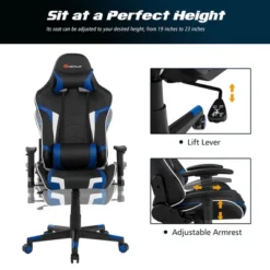 Costway X-Shaped Gaming Desk & Racing Style Massage Chair Set Home Office Black+White/Blue/Grey/Red -Baxton Studio Shop GUEST eb606c43 78f5 47a8 8914 5ae5b5ac4349