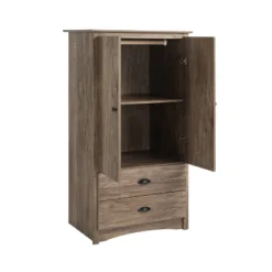 Salt Spring 2 Door Armoire Drifted Gray - Prepac -Baxton Studio Shop GUEST eb789d1b 1bbf 47fc a9c2 078214147fd2