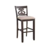 2pc 30" Stanford Swirl Back Barstool Set Smokey Walnut - Picket House Furnishings