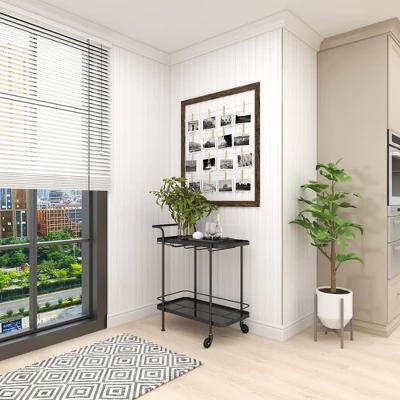 Contemporary Metal Bar Cart Black - Olivia & May 13 Contemporary Metal Bar Cart Black - Olivia & May - Image 13