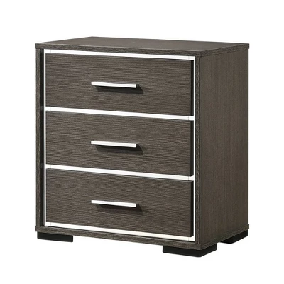 23" Escher Nightstand Gray Oak - Acme Furniture 1 23" Escher Nightstand Gray Oak - Acme Furniture