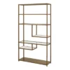 72" EOS Geometric Bookshelf Etagere Brass - Dorel Living