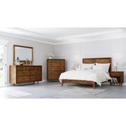 6pc Aurora Mid-Century Bedroom Set - Abbyson Living