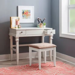 Adler Vanity Set White - Linon -Baxton Studio Shop GUEST ec4d63e3 ede1 4521 92c0 bad741e30b80