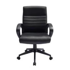 Ribbed Back Task Chair Black - Boss Office Products