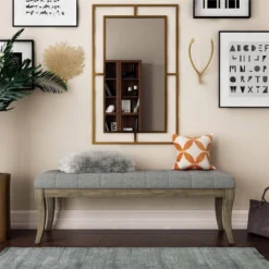 Adina Rectangular Tufted Bench Taupe - Dorel Living 12 Adina Rectangular Tufted Bench Taupe - Dorel Living -Baxton Studio Shop GUEST ec98cced 2d90 4fe7 b634 c51d294b7d0f