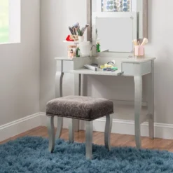 Harper Vanity Set Silver - Linon -Baxton Studio Shop GUEST eca3b13b 96fc 4100 88c2 861a59903d91