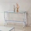 Saide Console Sofa Table With Glass Top Chrome - Coaster