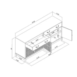 Brandeis Woven TV Stand For TVs Up To 60" Brown - Threshold™ Designed With Studio McGee -Baxton Studio Shop GUEST edcf4db2 26a4 444b ba42 cd73d8a812f3