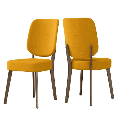 Set Of 2 Soel Mid-Century Modern Armless Dining Chairs - Handy Living 9 Set Of 2 Soel Mid-Century Modern Armless Dining Chairs - Handy Living - Image 9