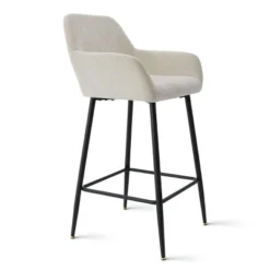 27" Bucket William Upholstery Upholstered Counter Height Stool (Set Of 2) -The Pop Maison -Baxton Studio Shop GUEST ee0078fa 4e24 46d3 bb16 ed8b5fdaf90f