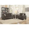 Lantana Tufted Microfiber Loveseat In Chocolate - Lexicon