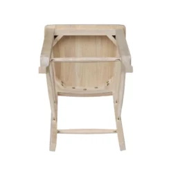 24" Double X Back Counter Height Barstool Unfinished - International Concepts -Baxton Studio Shop GUEST ee3b6fe8 9a18 4707 a3db b870a477739a