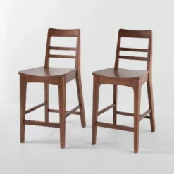 2pk Wood Ladder Back Counter Stool - Hearth & Hand™ With Magnolia -Baxton Studio Shop GUEST ee6c4703 9f16 41d1 a9aa 86444f5abf5f