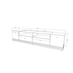 85.43" Vanderbilt TV Stand For TVs Up To 70" Off White/Maple Cream - Manhattan Comfort -Baxton Studio Shop GUEST ee77794c 053e 4356 9ddd c010042e2cce