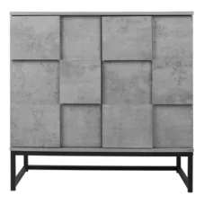Adams 2-doors Cement Gray Cabinet With 1 Adjustable Inner Shelves - The Pop Home -Baxton Studio Shop GUEST eecadc67 07cd 41cf b985 2f2865c6524a