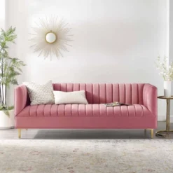 Shift Channel Tufted Performance Velvet Sofa - Modway -Baxton Studio Shop GUEST ef645128 6f72 4371 b73b 3389899dcdaf