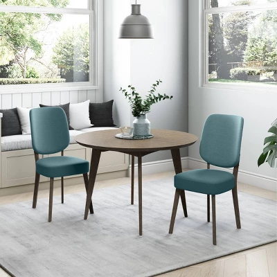 Set Of 2 Soel Mid-Century Modern Armless Dining Chairs - Handy Living 3 Set Of 2 Soel Mid-Century Modern Armless Dining Chairs - Handy Living - Image 3