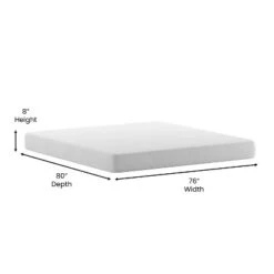 Merrick Lane CertiPUR-US Certified Memory Foam Mattress Infused With Charcoal & Green Tea Cooling Gel -Baxton Studio Shop GUEST efb2e1a6 df7a 417a 8835 29ffce3e1cf0